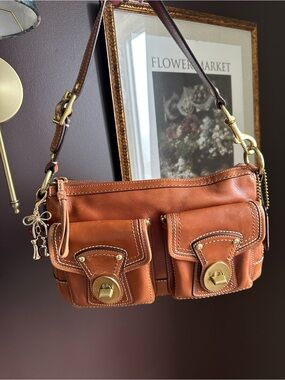 Coach Legacy 65th Anniversary Butterscotch Leather Double Turnlock Bag